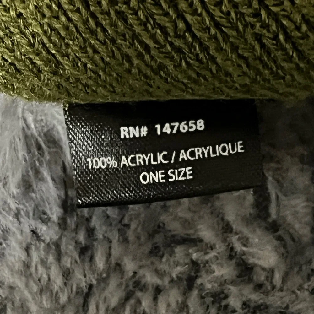 PukkaInc Green Ribbed Knit Beanie Hat 100% Acrylic One‎ Size Huckleberry
